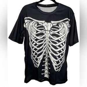 NWOT M Black & White Skeleton T-shirt